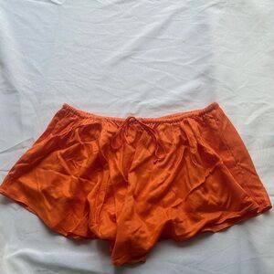 Maeve Orange Satin Lounge Shorts